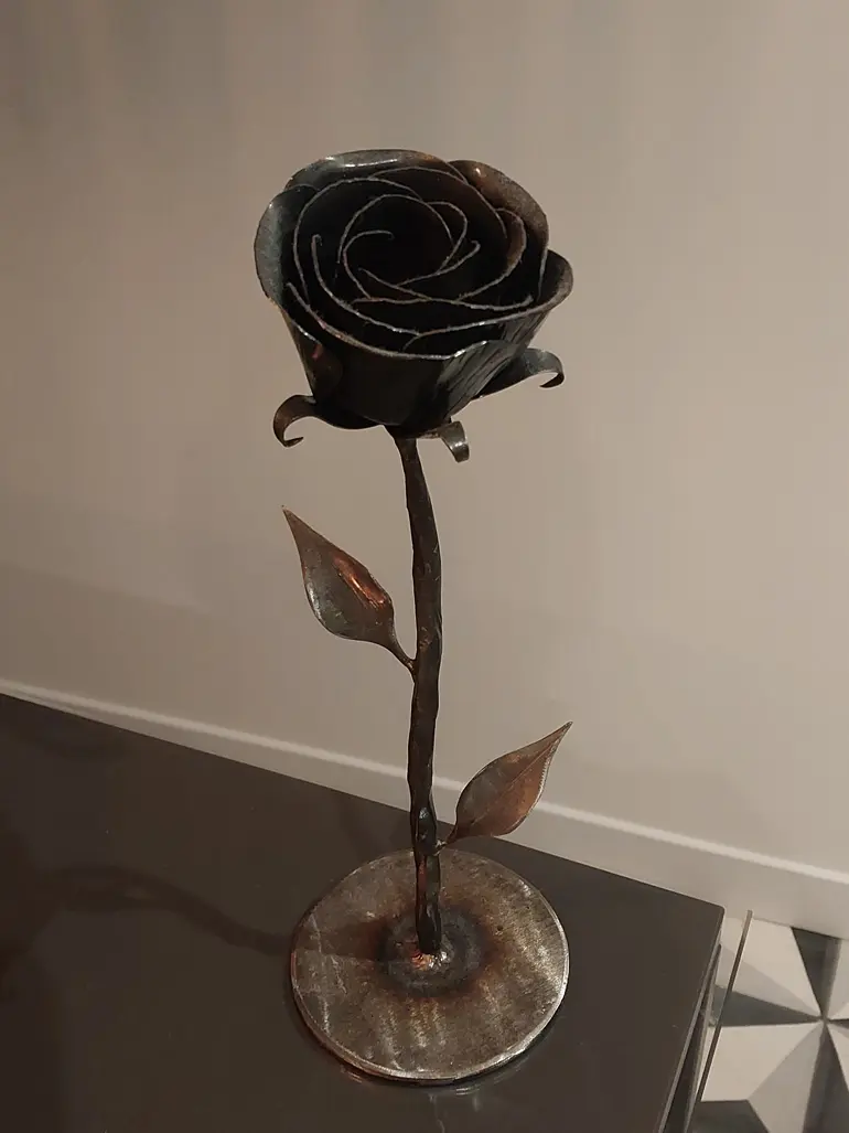 Rose en fer forgé