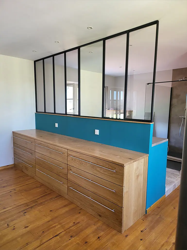 Fabrication d'une verrière avec vitrage et miroir intégré