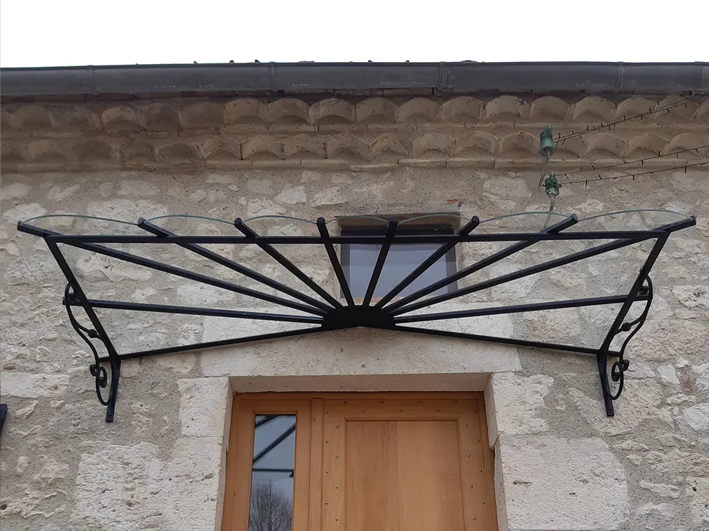 Fabrication marquise en fer forgé